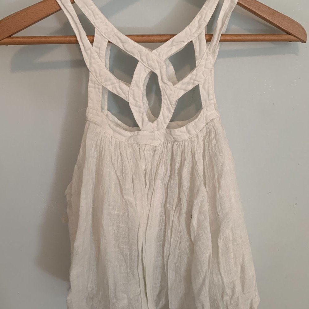 Free People Cutout High Neck Tank Top